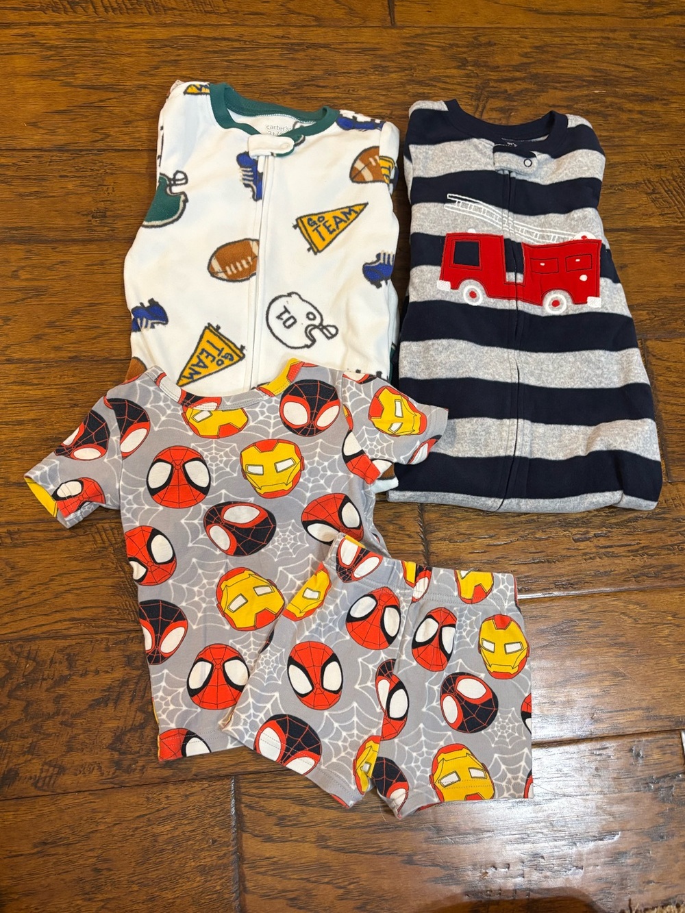 Multiples Kids Pajama Set - Navy, Gray, White, Red & Yellow